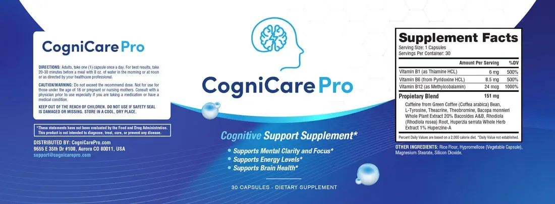 CogniCare Pro label